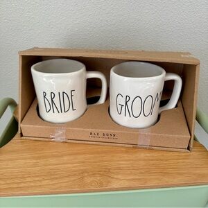 NEW Rae Dunn Bride and Groom Mugs